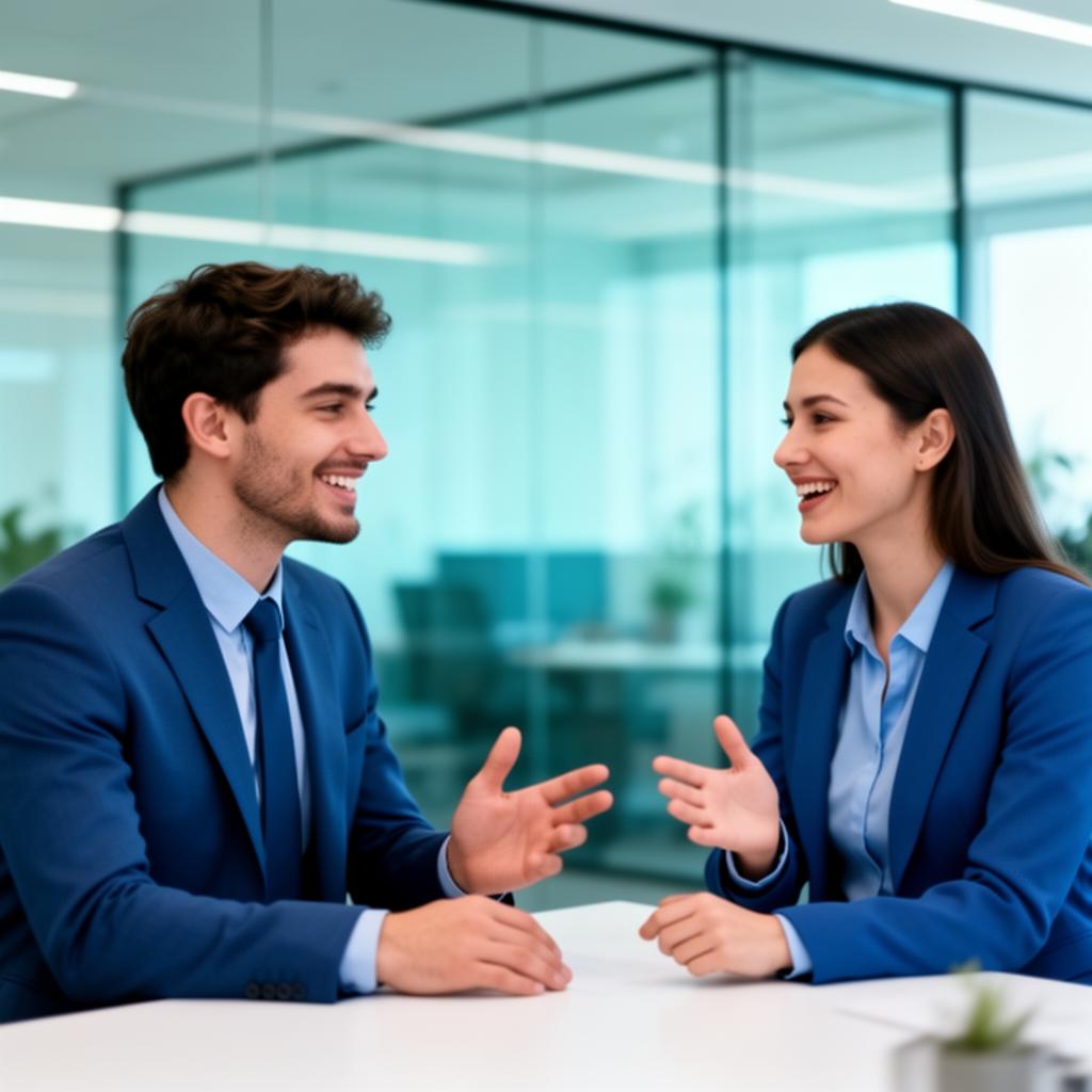 Business professionals collaborating